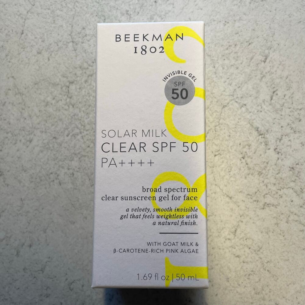 Beekman 1802 Solar Milk Clear SPF 50, New
